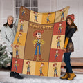Personalized Woody Toy Story Blanket, Toy Story Custom name Disney blanket, Buzz Lightyear, Jessie Toy Story Blanket, Gift Christmas for kid