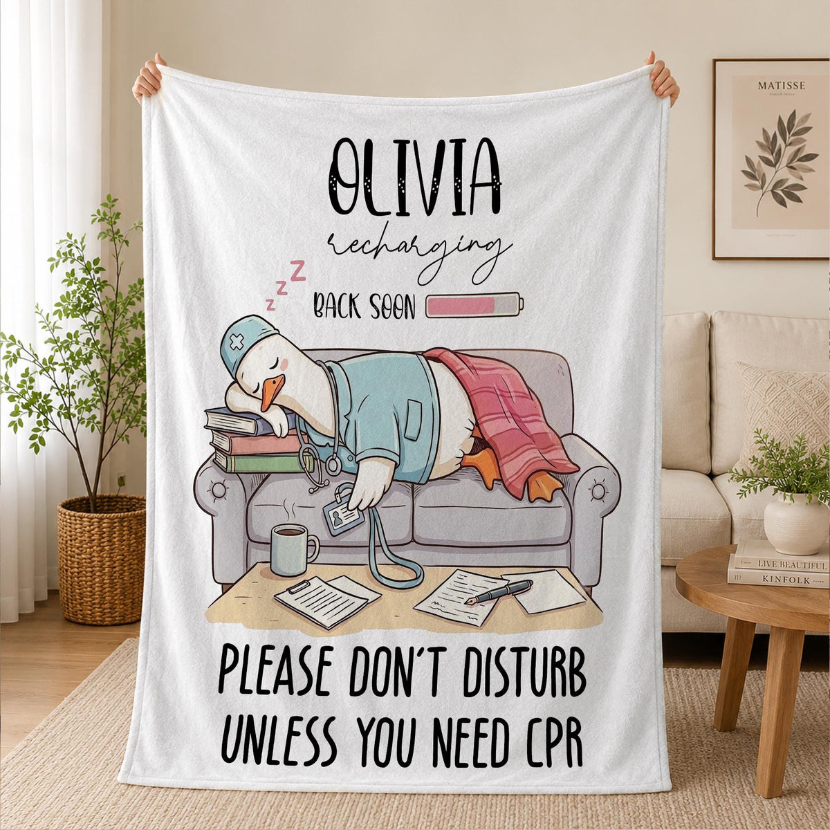 Nurses Gifts for Women/Men, Cute Nurses Week/Appreciation Gifts - Soft LPN RN Nurse Blanket, Nursing Student Graduation Gift