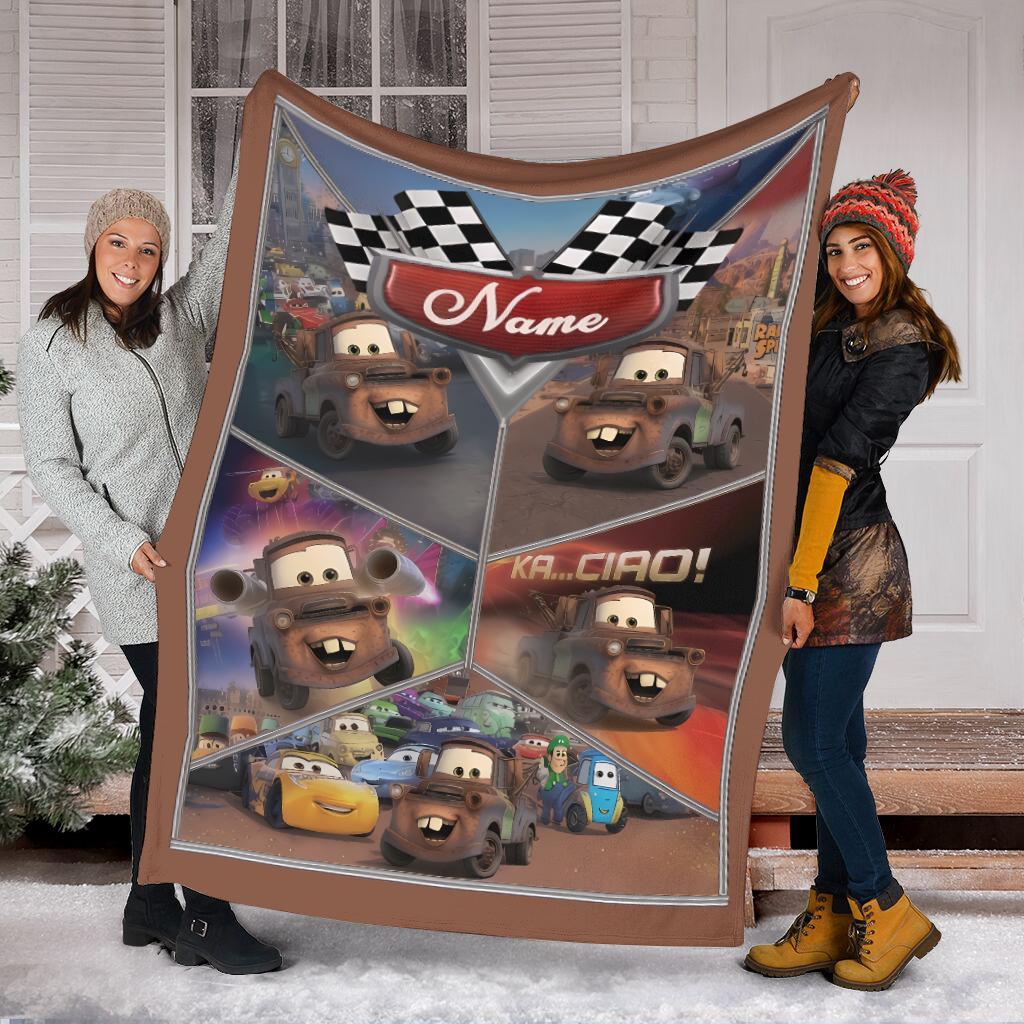 Custom Name Tow Mater Blanket, Disneyland Cars Movie Blanket, Birthday Boy Blanket, Cars Blanket, Tow Mater Blanket, Cars Fleece Blanket