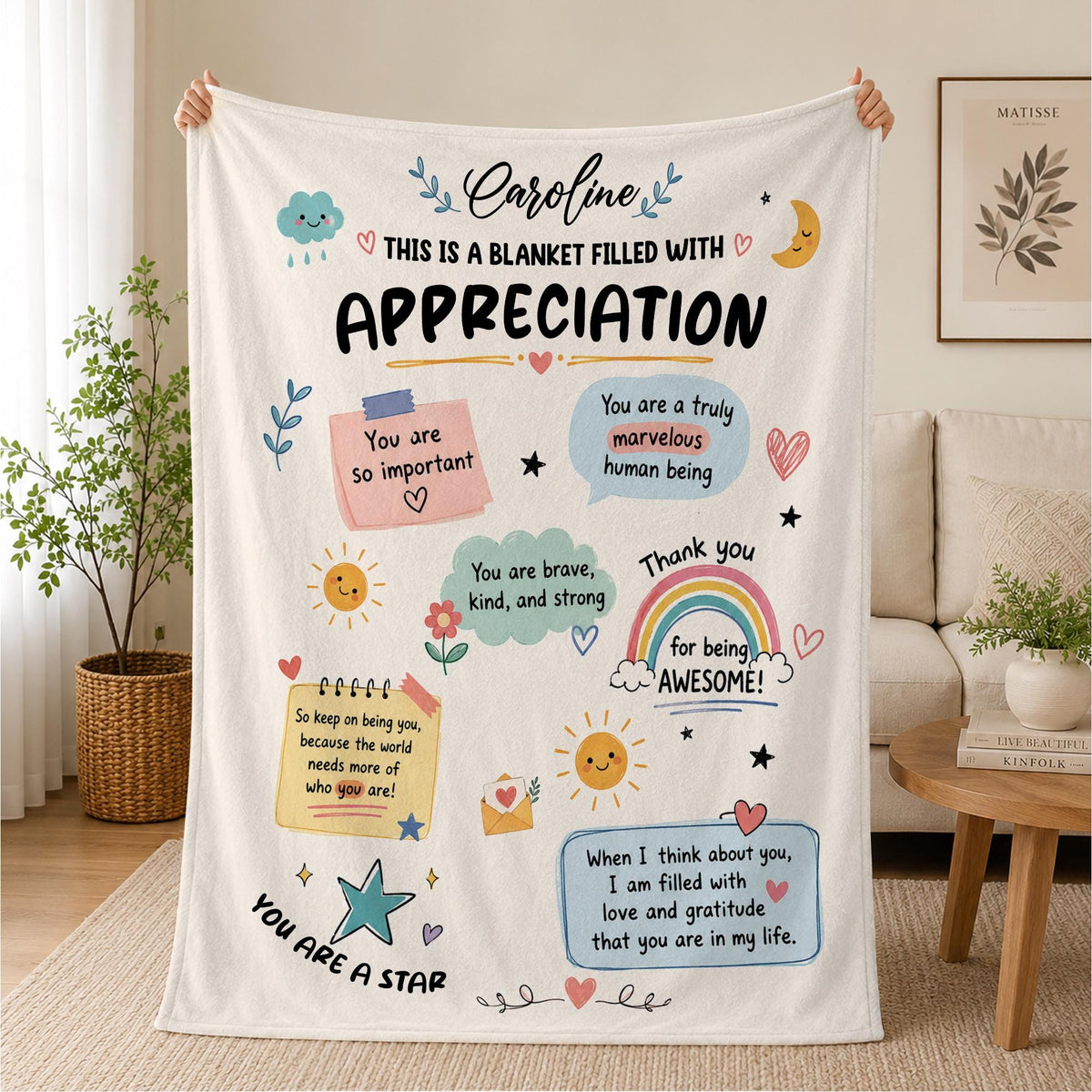 Personalized CNA Appreciation Blanket, Thank You Gifts for Women, Men, Friend, Thank You Gifts for Women, Men, Friend, Appreciation Blanket