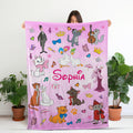 Personalized Aristocats Blanket,Custom Name Marie Cat,Disney Fleece Blankets for Baby Girls Kids,Cute Minky Throw Christmas,Gift for Cat Mom