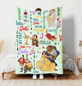 Personalized Belle Princess Blanket, Custom Name Disney Princess Belle Blanket, Beauty and the Beast Blanket, Baby Girls Birthday Gift