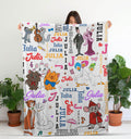 Custom Name Disney The Aristocats Blanket, Personalized Marie Cat The Aristocats Blanket, Disney Cats Blanket, Baby Shower Gift Disney Decor