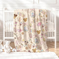Custom Name Disney World Blanket, Mickey Snacks Cozy Throw For Disney, Disney Epcot Snacking Around the World Blanket