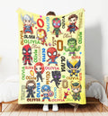 Personalized Disney Avenger Blanket, Custom Baby Avenger Blanket, Cute SuperHero Blanket, Marvel Balnket, Disney Heros Birthday Boys Gift