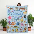 Personalized Finding Nemo Blanket, Custom Name Kids Blanket, Nemo Dory Marlin Crush Bruce Characters, Finding Nemo Birthday Gift, Baby Gift