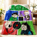 Personalized Flannel Blanket Custom Name Throw Retro Webcomic Cosplay Fan Art Gift Zodiac Gamer Room Decor Geek Birthday For Teens