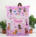 Personalized Disney The Aristocats Blanket, Custom Name Marie Cat The Aristocats Blanket, Disney Cats Blanket, Baby Shower Gift Disney Decor