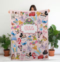 Personalized Mouse And Friends Blanket, Disney Charcter Blanket, Disney Blanket for Kids, Disney World Blanket, Disney Home Decor, Baby Gift