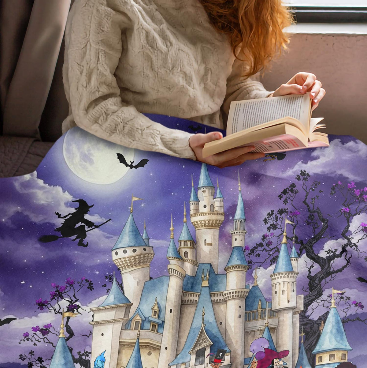 Personalized Disney Villains Blanket, Custom Name Halloween Blanket Cozy Fleece Throw Maleficent Ursula Cruella Evil Queen Gift Kids Adult