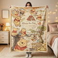 Pooh Map Blanket, Disney Blanket, Hundred Aker Wood, Vintage Pooh Bear, Christopher Robin Tigger, Cute Baby Shower Gift