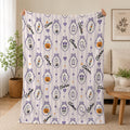 Nurse Halloween Blanket, Spooky Blanket, RN Gift, Cozy Throw, Nurse Woven, Retirement Blanket, Cute Ghost Nurse Woven