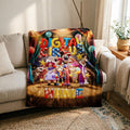 Multi Background TADC Custom Blanket Soft Throw, Fluffy Fleece Throw, Exclusive Fan Gift