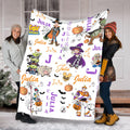 Personalized Halloween Toy Story Blanket, Custom Name Spooky Buzz Woody Blanket, Cute Halloween Gift for Kids Toddler, Fleece Cowboy Throw
