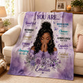 You Are...Blanket Inspirational, Birthday Gift for Women, Christian Blanket for Sister Friend Girl, Motivational Faith, Prayer Bible Verse