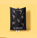 Dark Black Swan BTS Custom Name Blanket Gothic Kpop Idol Throw Edgy Korean Boy Band Bedding Mysterious Army Fan Room Decor