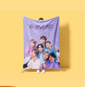 Soft Pastel Suits BTS Personalized Blanket Boy With Luv Era Throw Sweet Smile Kpop Idol Bedding Cute Army Fan Room Decor