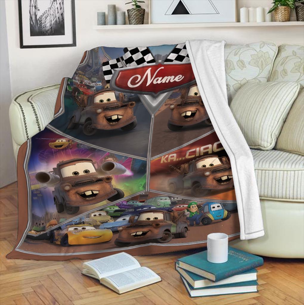 Custom Name Tow Mater Blanket, Disneyland Cars Movie Blanket, Birthday Boy Blanket, Cars Blanket, Tow Mater Blanket, Cars Fleece Blanket
