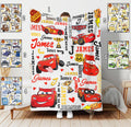 Personalized Disney Cars Blanket, Custom Name Cars Character Blanket, Lightning McQueen Baby Blanket, Pixar Cars Blanket, Disney Home Decor