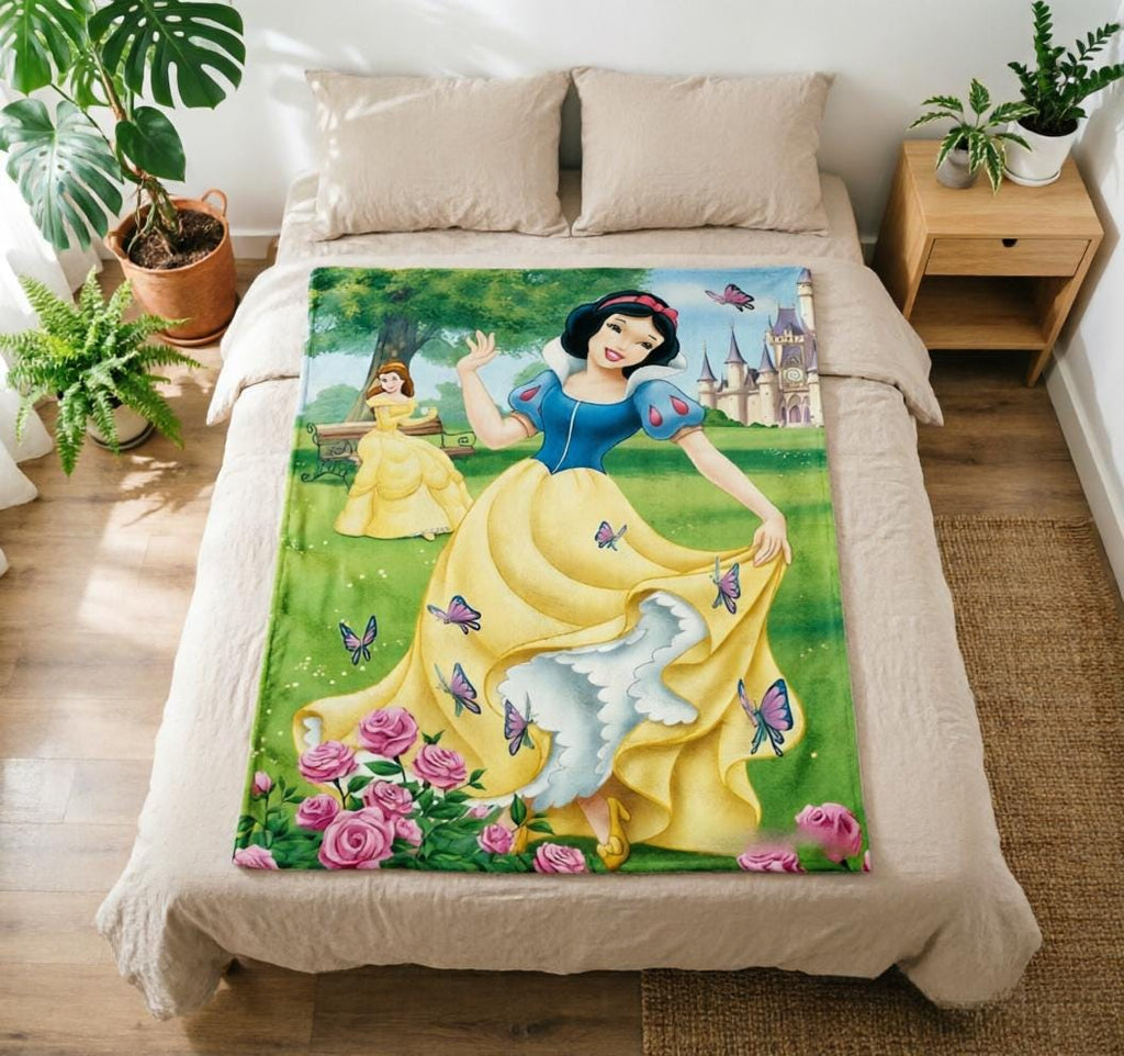 Snow White Blanket Soft Throw, Lovely Surprise Gift For Little Dreamy Girls