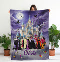 Personalized Disney Villains Blanket, Custom Name Villains Blanket, Disney Halloween Gift, Disney Witch Maleficent Ursula Evil Queen Blanket