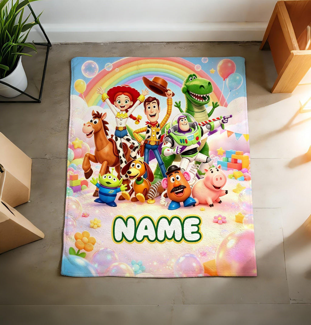 Full Crew Custom Name Blanket Soft Throw, Flannel Keepsake Kid Gift