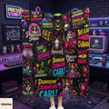 Dungeon Crawler Carl Inspired Blanket, Princess Donut Fantasy Throw, Cozy Book Lover Sherpa, LitRPG Fan Gift, Father's Day Gamer Gift