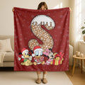 Gingerbread Cookies Christmas Blanket,Custom Disney Christmas, Disney Baby Characters Blanket, Personalised Cookie Christmas Woven Blanket
