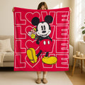 Mickey Mouse Love Blanket, Disney Love Throw Blanket, Valentine or Anniversary Gift, Cozy Family Blanket, Valentines Day Blanket, Gift Wife