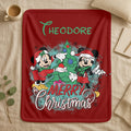 Custom Mickey and Minnie Mouse Christmas Blanket, Disney Christmas Tree Blanket, Mickey's Very Merry Christmas Blanket, Disneyland Gift