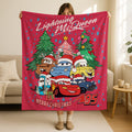 Disneyland 2025 Christmas Blanket,Lightning Mcqueen Blanket,Cars Christmas Blanket,Mickey Very Merry Christmas Blanket, Xmas Cars Blanket