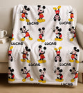 Disney Mickey Mouse Custom Name Blanket, Cartoon Style Gift for Boys and Girls,Personalized Name Mickey Mouse Blanket,Mickey Nursery Blanket