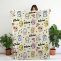 Personalized SKZOO Blanket, Custom Name Stray Kids Blanket, Cozy Plush Throw for STAY, Cute Kpop Room Decor,Kids Birthday Gift for Skzoo Fan