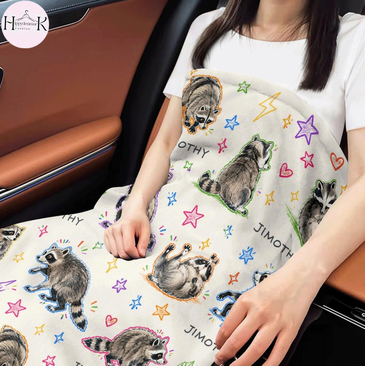 Jimothy Raccoon Blanket, Funny Raccoon Throw Blanket, Preppy Animal Fleece Blanket, Cute Crayon Meme Gift, Cozy Woodland Decor