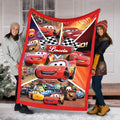Personalized Lightning McQueen Blanket, Custom Name Disney Cars Fleece Blanket, Cute Kids Toddler Room Decor, Birthday Gift for Boy