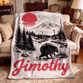 Jimothy the Raccoon Blanket Viral Seattle Feral Legend Flannel Throw Custom Raccoon Meme Decor Cozy Animal Lover Gift Jimothy Meme