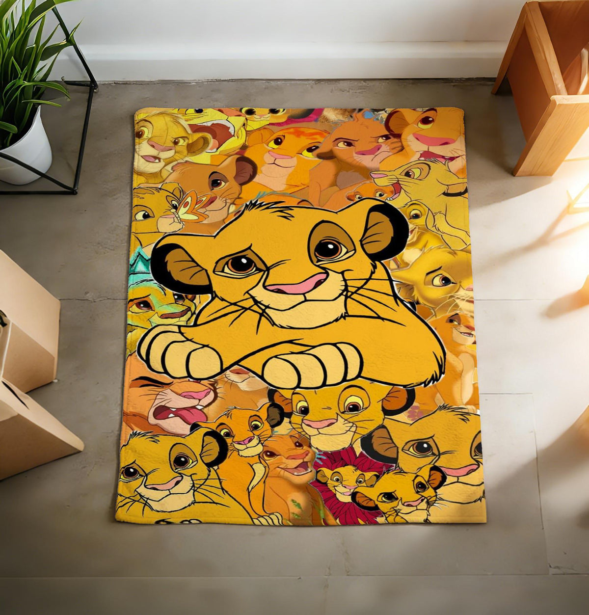 Lion King Soft Throw Blanket, Warm Cozy Decor Gift For Simba Fans