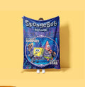 Elegant Musical Duo SpongeBob SquarePants Personalized Name Blanket Patrick Star Clarinet Art Throw Classic Cartoon Fan Best Friend Gift
