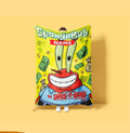 Greedy Mr Krabs Custom Blanket Money Meme Art Yellow Cartoon Throw Shake O Rama Bedding Funny Wealth Decor Personalized Gift