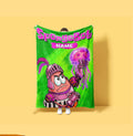 Epic Knight Patrick Star Personalized Fleece Blanket Magical Jellyfish Throw Glowing Green Bedding Fantasy Cartoon Gift