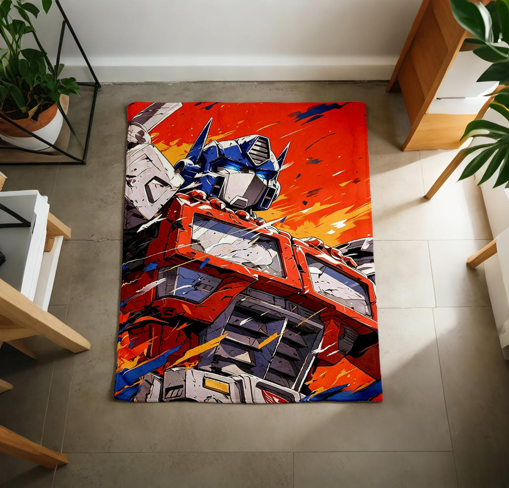 Transformers Blanket Soft Throw, Awesome Surprise Gift For Optimus Prime Fans