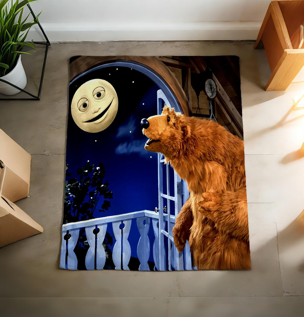 Bear In The Big Blue House Blanket Soft Throw, Retro Cartoon Throw Gift For Fans