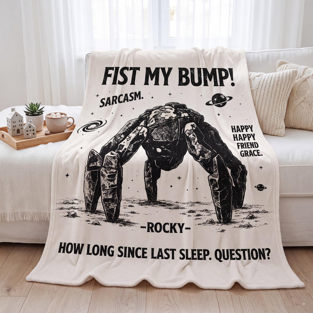 Custom Name Space Alien Flannel Blanket Personalized Sci-Fi Reader Gift Funny Bookish Throw Science Fiction Nerd Gift For Book Lover