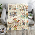 Zootopia Soft Throw, Personalized Name Cartoon Print Blanket, Gift For Zootopia Fans