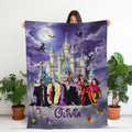 Personalized Disney Villains Blanket, Custom Name Halloween Blanket Cozy Fleece Throw Maleficent Ursula Cruella Evil Queen Gift Kids Adult
