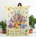Personalized Winnie the Pooh Blanket, Custom Pooh and Friends Blanket Baby Name, Disney Blanket for Kids, Baby Shower Gift, Baby Blanket