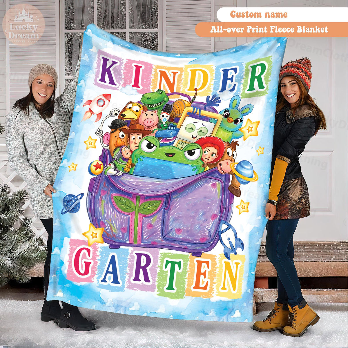 Toy Story 5 Kindergarten Blanket, Personalized Toy Story Blanket for Kids, Custom Name Kindergarten Gift, Back to School Gift, Kids Blanket