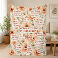 Christian Encouragement Floral Blanket, Custom Name Faith Gift, God Is With You Blanket, Scripture Blanket, Sympathy Blanket, Faith Throw