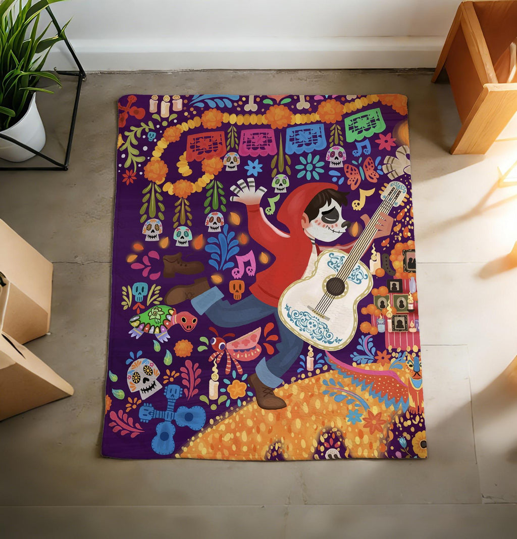 Coco Blanket Soft Throw, Miguel Hector Día De Los Muertos Fan Gift Blanket