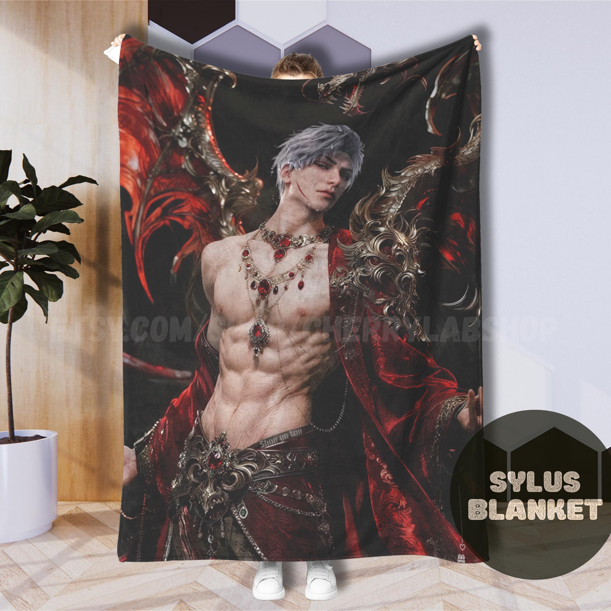 Sylus Love and Deepspace Blanket, otome blanket, sylus, xavier, zayne, rafayel,anime blanket,gaming blanket, caleb lads, sylus blanket, lads